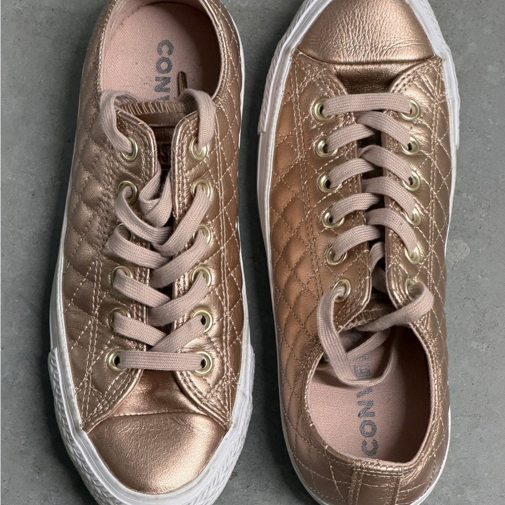 Converse Women's Quilted Metallic Sneakers